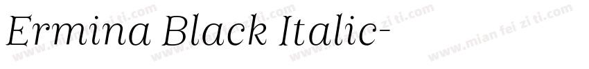 Ermina Black Italic字体转换